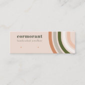 Retro Rainbow Desert Chic Stud Oorbel Display Mini Visitekaartje (Voorkant)