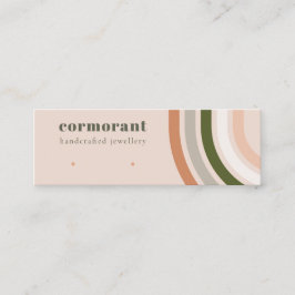 Retro Rainbow Desert Chic Stud Oorbel Display Mini Visitekaartje