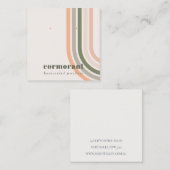 Retro Rainbow Desert Chic Stud Oorbel Display Vierkante Visitekaartje (Voorkant / Achterkant)