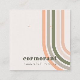 Retro Rainbow Desert Chic Stud Oorbel Display Vierkante Visitekaartje