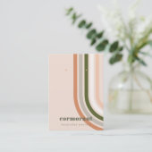 Retro Rainbow Desert Chic Stud Oorbel Display Visitekaartje (Staand voorkant)