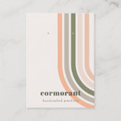 Retro Rainbow Desert Chic Stud Oorbel Display Visitekaartje (Voorkant)