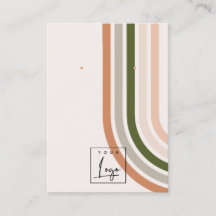 Retro Rainbow Desert Chique Logo Oorbel Display