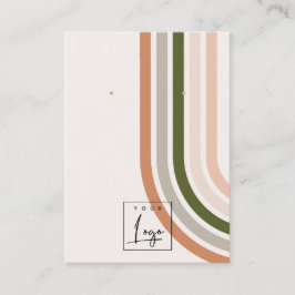 Retro Rainbow Desert Chique Logo Oorbel Display Visitekaartje