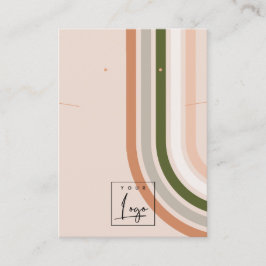 Retro Rainbow Desert Logo Oorbel Ketting Display Visitekaartje