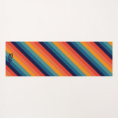 Retro Rainbow diagonale streep Yogamat (Achterkant (horizontaal))