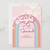 Retro Rainbow Eight is een achtste levende dag Kaart (Voorkant)