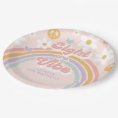 Retro Rainbow Eight is een achtste levende dag Papieren Bordje (Gekanteld)