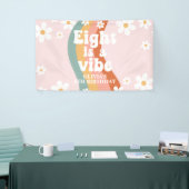 Retro Rainbow Eight is een Vibe Daisy 8TH Spandoek (Beurs)