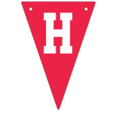 Retro Rainbow en Clouds Happy Birthday Vlaggetjes (Tweede vlag)