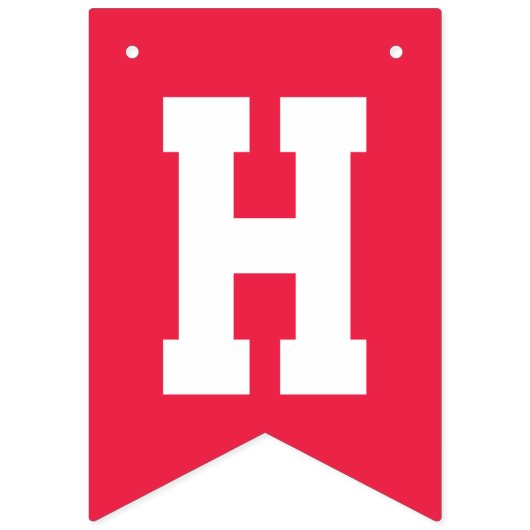 Retro Rainbow en Clouds Happy Birthday Vlaggetjes (Tweede vlag)