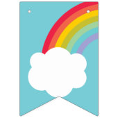 Retro Rainbow en Clouds Happy Birthday Vlaggetjes (Eerste vlag)