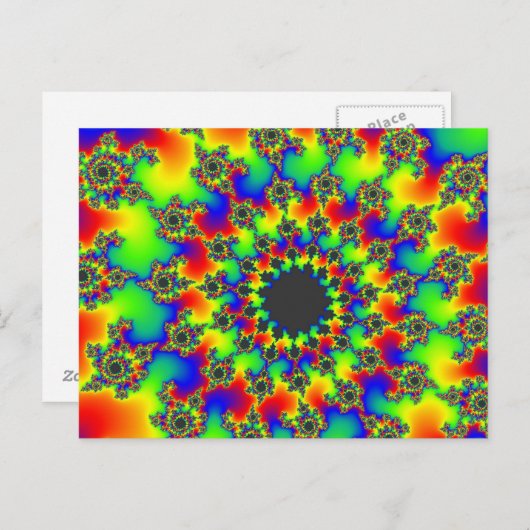 Retro Rainbow Eye Briefkaart (Voorkant / Achterkant)