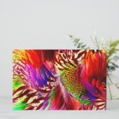 Retro Rainbow Feather Color Swatch Blocks Briefpapier (Staand voorkant)