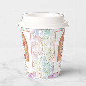 Retro Rainbow FIVE is a Vibe Groovy 5th Birthday Papieren Bekers (Rechts)