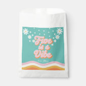 Retro Rainbow FIVE is een Vibe Groovy 5e verjaarda Bedankzakje (Voorkant)