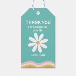 Retro Rainbow FIVE is een Vibe Groovy 5e verjaarda Cadeaulabel