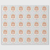 Retro Rainbow FIVE is een Vibe Groovy 5e Verjaarda Cadeaupapier (Vlak)