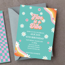 Retro Rainbow FIVE is een Vibe Groovy 5e verjaarda