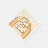 Retro Rainbow FIVE is een Vibe Groovy 5e verjaarda Servet (Hoek)