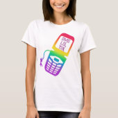 Retro Rainbow Flip Telefoon T-Shirt (Voorkant)