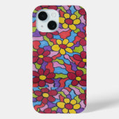 Retro Rainbow Flower Pattern Case-Mate iPhone Case (Achterkant)