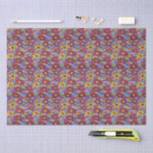 Retro Rainbow Flower Pattern Tissuepapier (Craft)