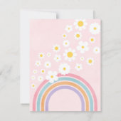 Retro Rainbow Flowers Daisies Thank You Card Bedankkaart (Achterkant)