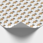  retro rainbow football player ombre cadeaupapier (Hoek)