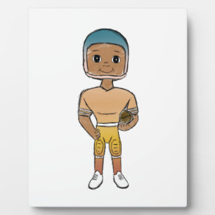 retro rainbow football player ombre fotoplaat