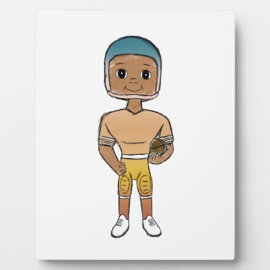 retro rainbow football player ombre fotoplaat (Voorkant)