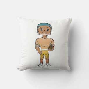  retro rainbow football player ombre kussen