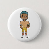  retro rainbow football player ombre ronde button 5,7 cm (Voorkant)