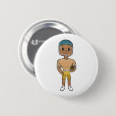  retro rainbow football player ombre ronde button 5,7 cm (Voorkant /achterkant)