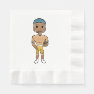  retro rainbow football player ombre servet