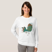 Retro Rainbow French Horn T-shirt (Voorkant volledig)