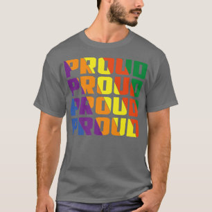 Retro Rainbow Gay Proud Dad LGBT Pride Awa T-shirt