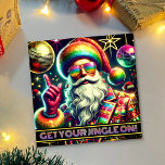 Retro Rainbow Glitter Ball Santa Xmas Disco Party Kaart<br><div class="desc">Sleigh de nacht weg, baby! Het is een 70's Disco kerstfeest! Dit over-the-top Retro Rainbow Glitter Ball Santa Xmas Disco Party Invitation-ontwerp laat je gasten helemaal twinkelen naar de feestelijke dansvloer. Onze hipster Santa, compleet met strass ingelegde smoking, reflecterende regenboogtinten en rode glitterhandschoenen, zal de sfeer bepalen voor uw retro...</div>