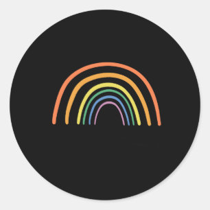 Retro Rainbow God houdt zijn beloften Christelijk Ronde Sticker