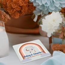 Retro Rainbow Groovy Baby Gender Neutral Shower