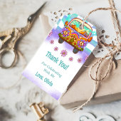 Retro Rainbow Groovy dank u geschenk Cadeaulabel