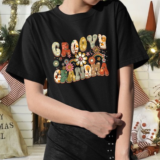 Retro Rainbow Groovy Grandma, Trendy Grandma T-shirt