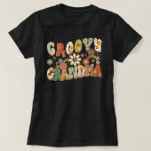 Retro Rainbow Groovy Grandma, Trendy Grandma T-shirt (Design voorkant)