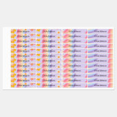 Retro Rainbow groovy Kinder waterdichte naamlabels Labels (Vel)