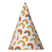 Retro Rainbow Groovy Kleurrijke Party Pet Feesthoedjes (Rechts)