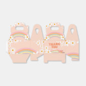 Retro Rainbow Groovy One Daisy Bedankdoosjes (Uitgevouwen)