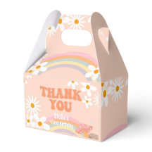 Retro Rainbow Groovy One Daisy