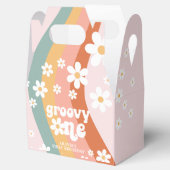 Retro Rainbow Groovy One Daisy Bedankdoosjes (Geopend)