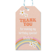 Retro Rainbow Groovy One Daisy