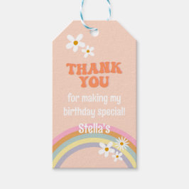 Retro Rainbow Groovy One Daisy Cadeaulabel